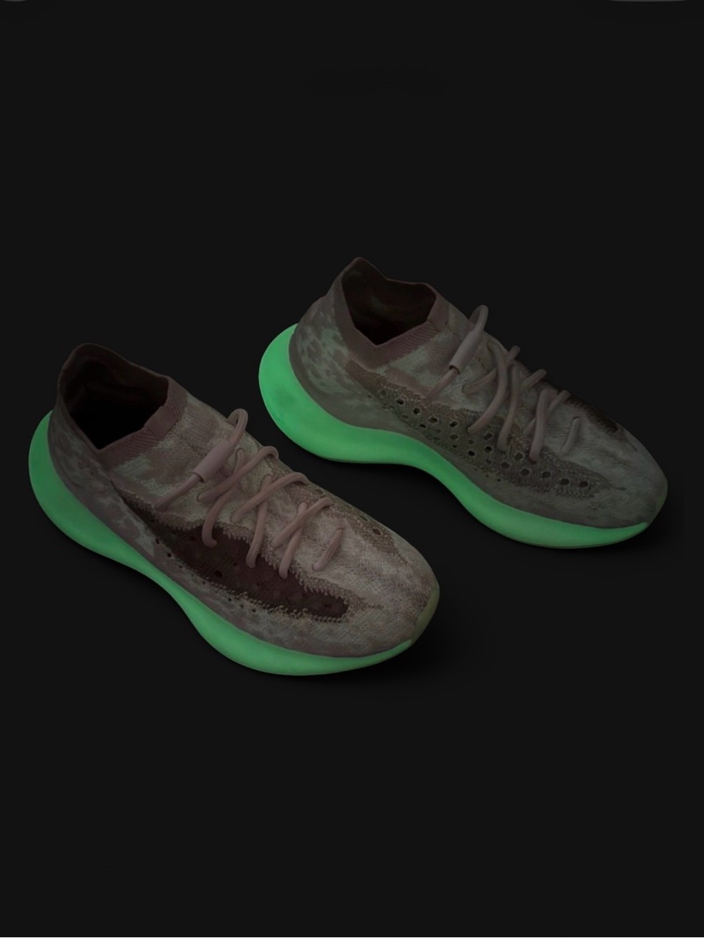 Adidas Yeezy Boost 380 Calcite Glow Sneakers GZ8668 Glow In The Dark Women's 8